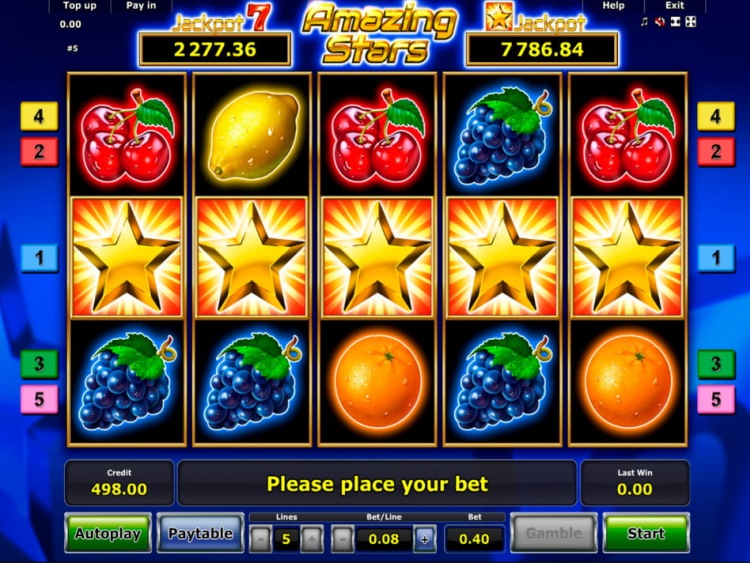 Игровой автомат «Amazing Stars» в онлайн казино Spin City